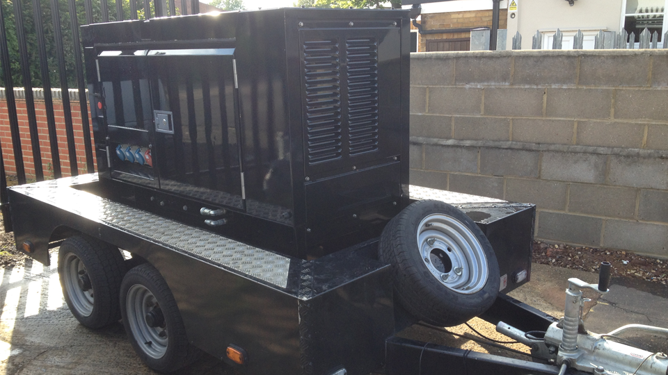 Staffordshire Stage Hire 20KVA Ultra Silent Road Towable Diesel Generator