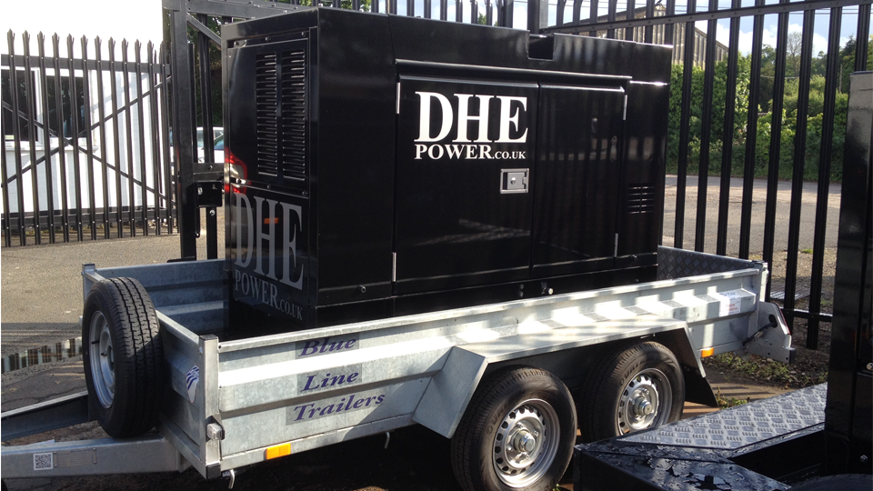 Staffordshire Stage Hire 60KVA Ultra Silent Road Towable Diesel Generator